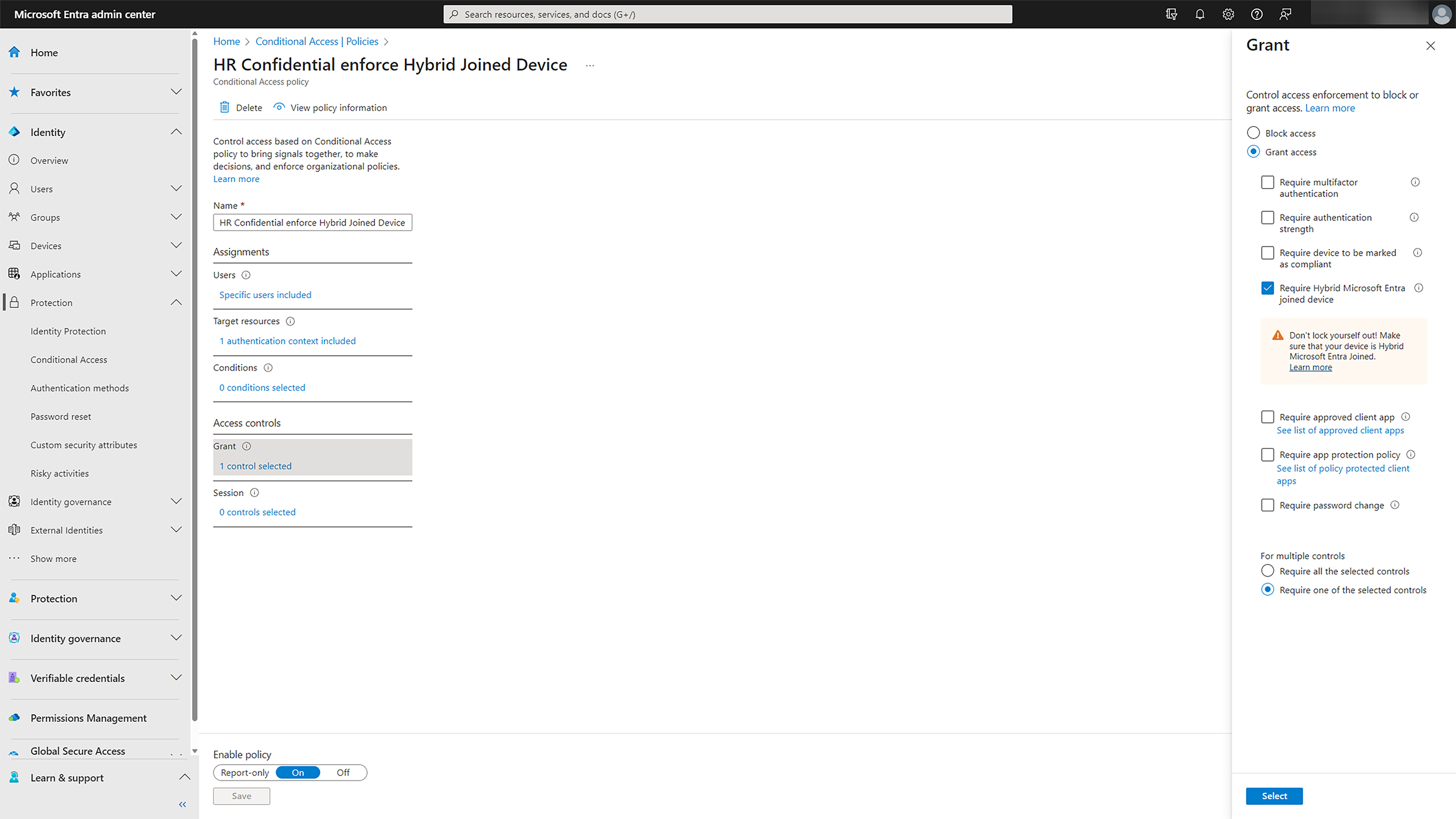Configuring a Policy in Microsoft Entra Conditional Access