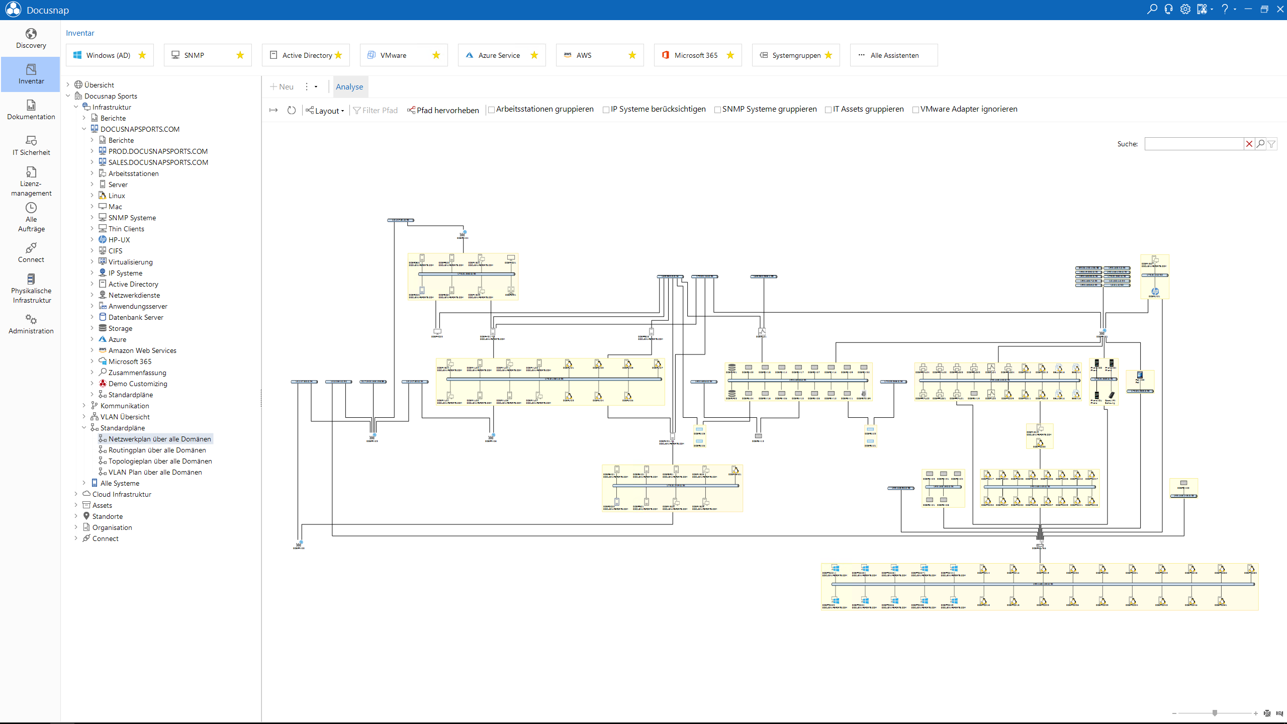 Docusnap IT network plan basic documentation 
