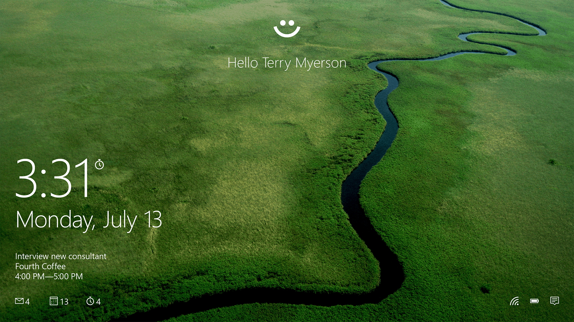 Windows Hello for Business login with facial recognition