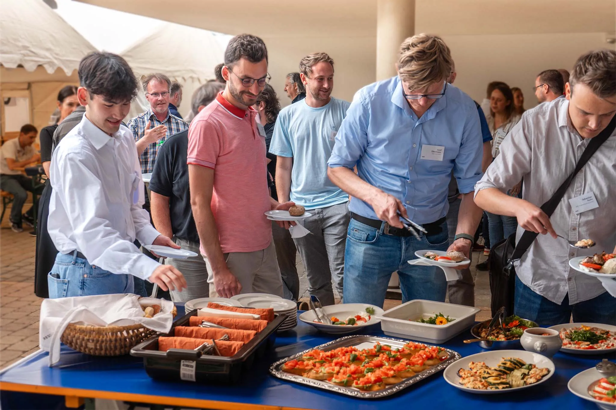 Das Buffet am itelio Cloud Day zur Mittagspause gedeckt