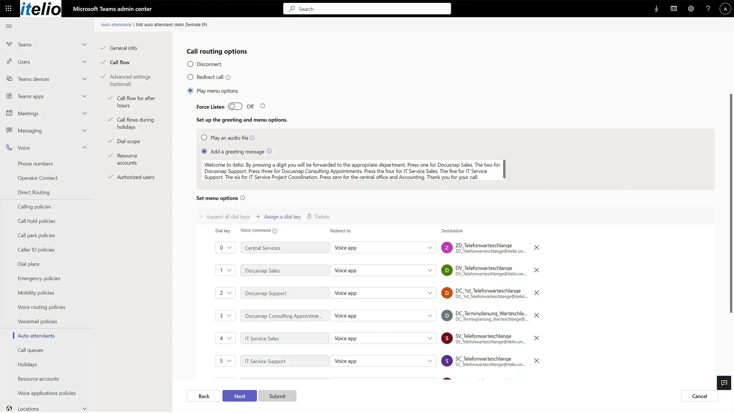 Teams-Telefonie Verwaltung im Teams Admin Center