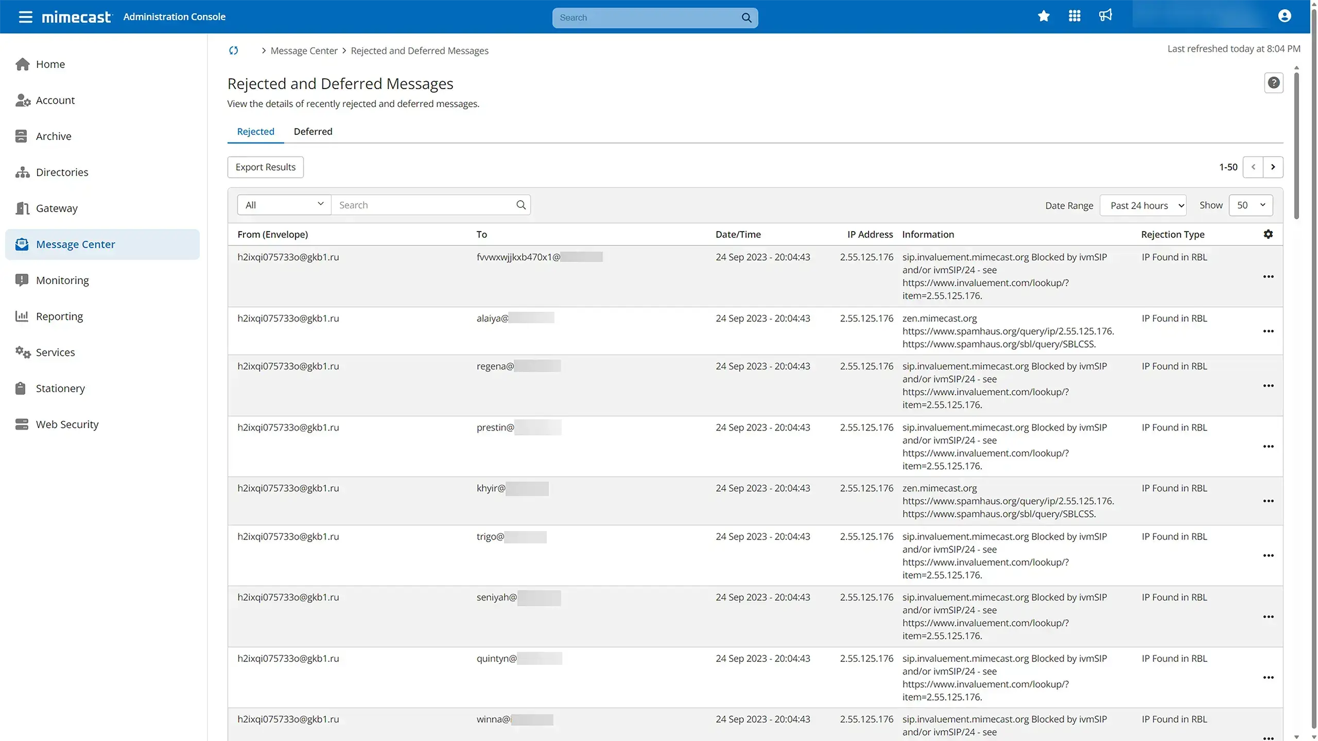 Mimecast Email Security Analyse einzelner E-Mails