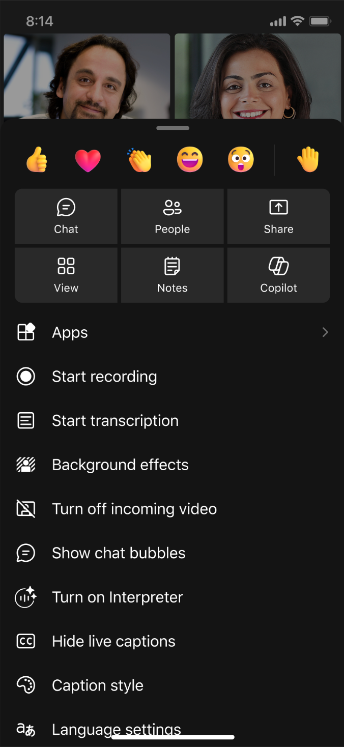 user settings