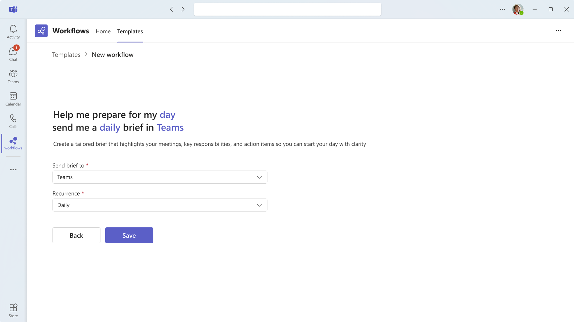 user settings