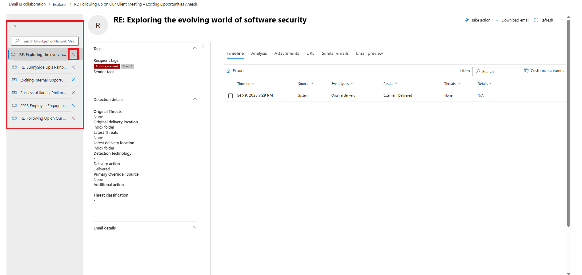 user settings