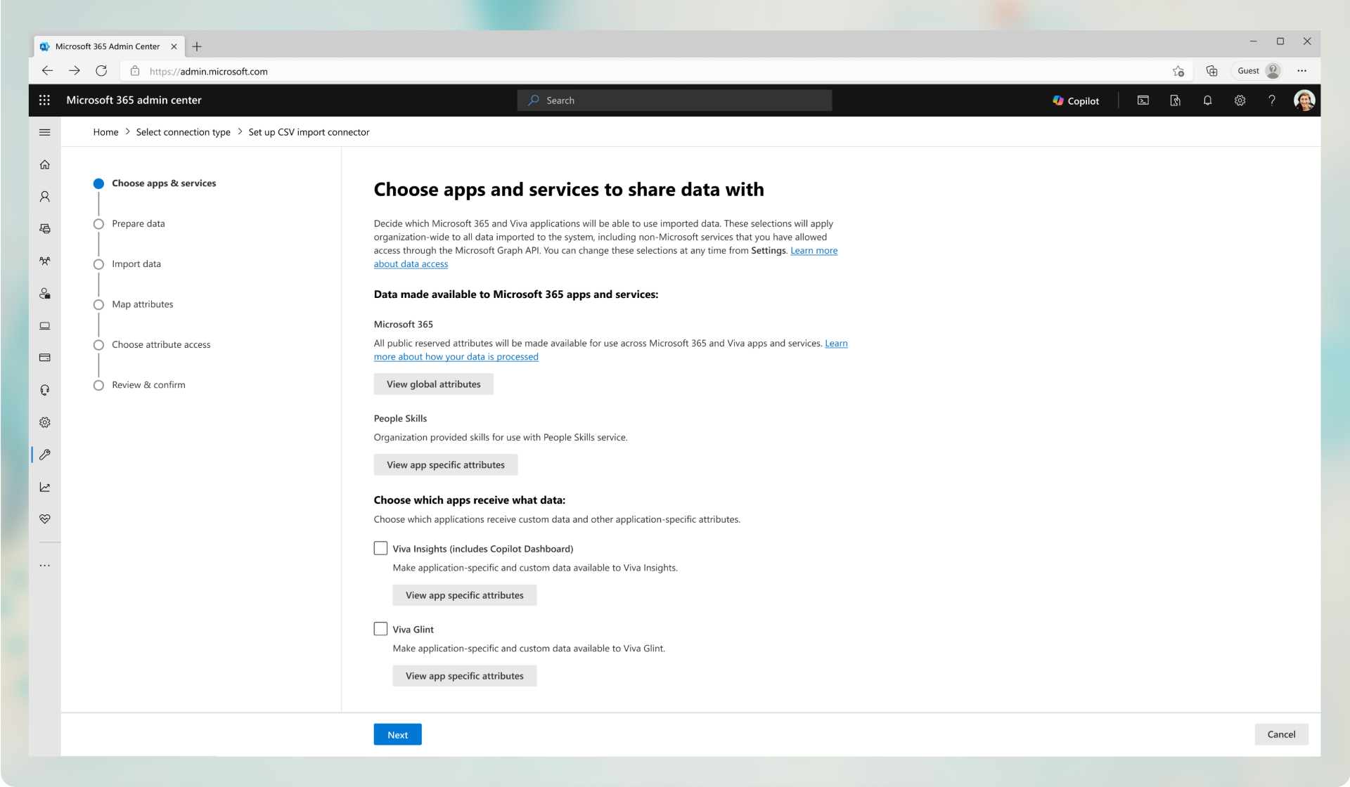 admin settings