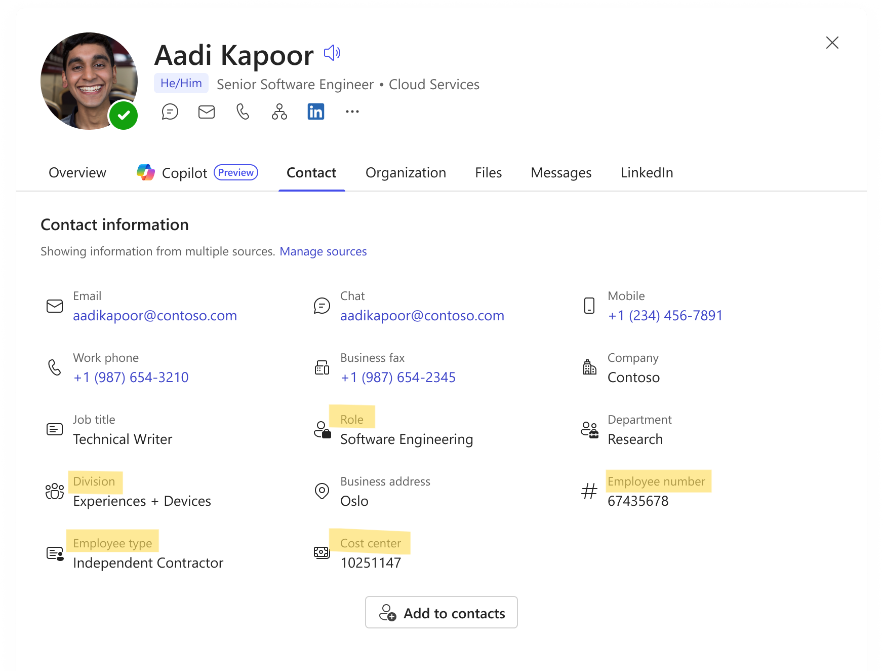 user settings