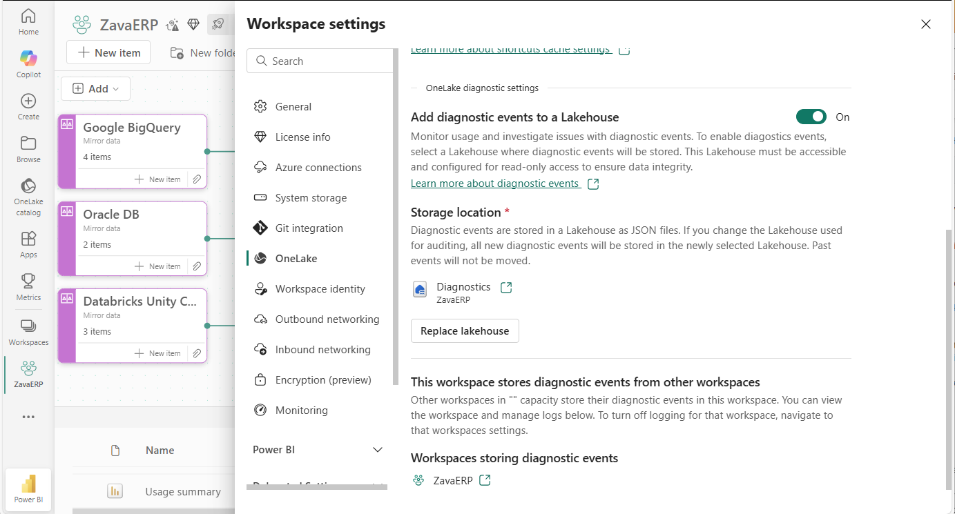 user settings
