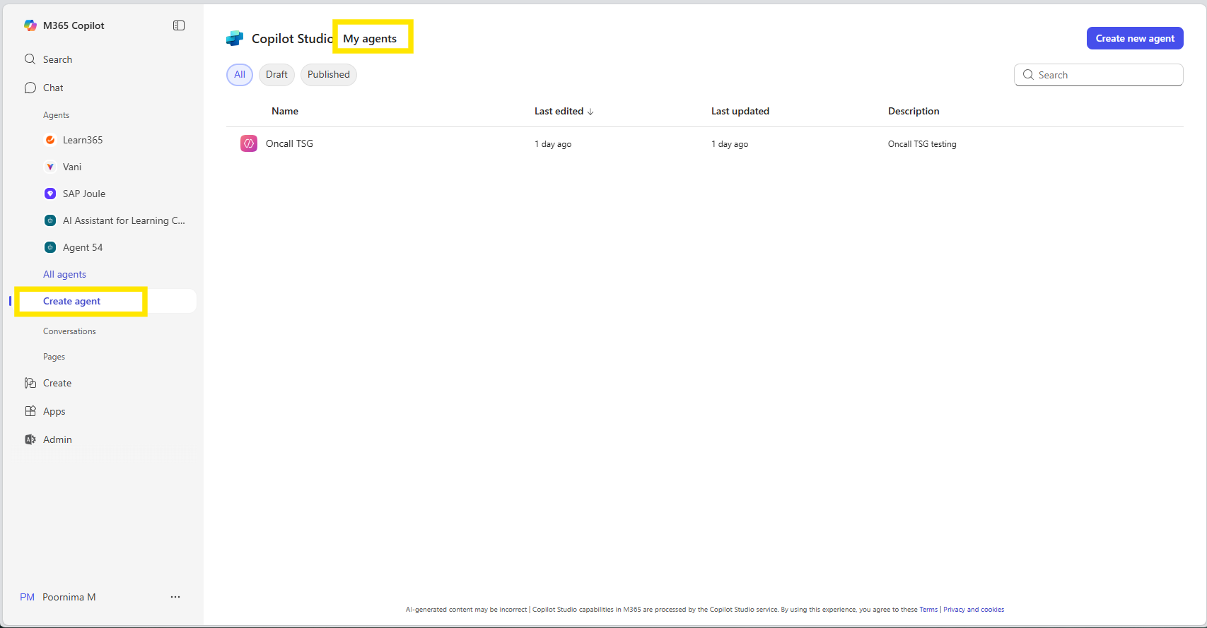 user settings