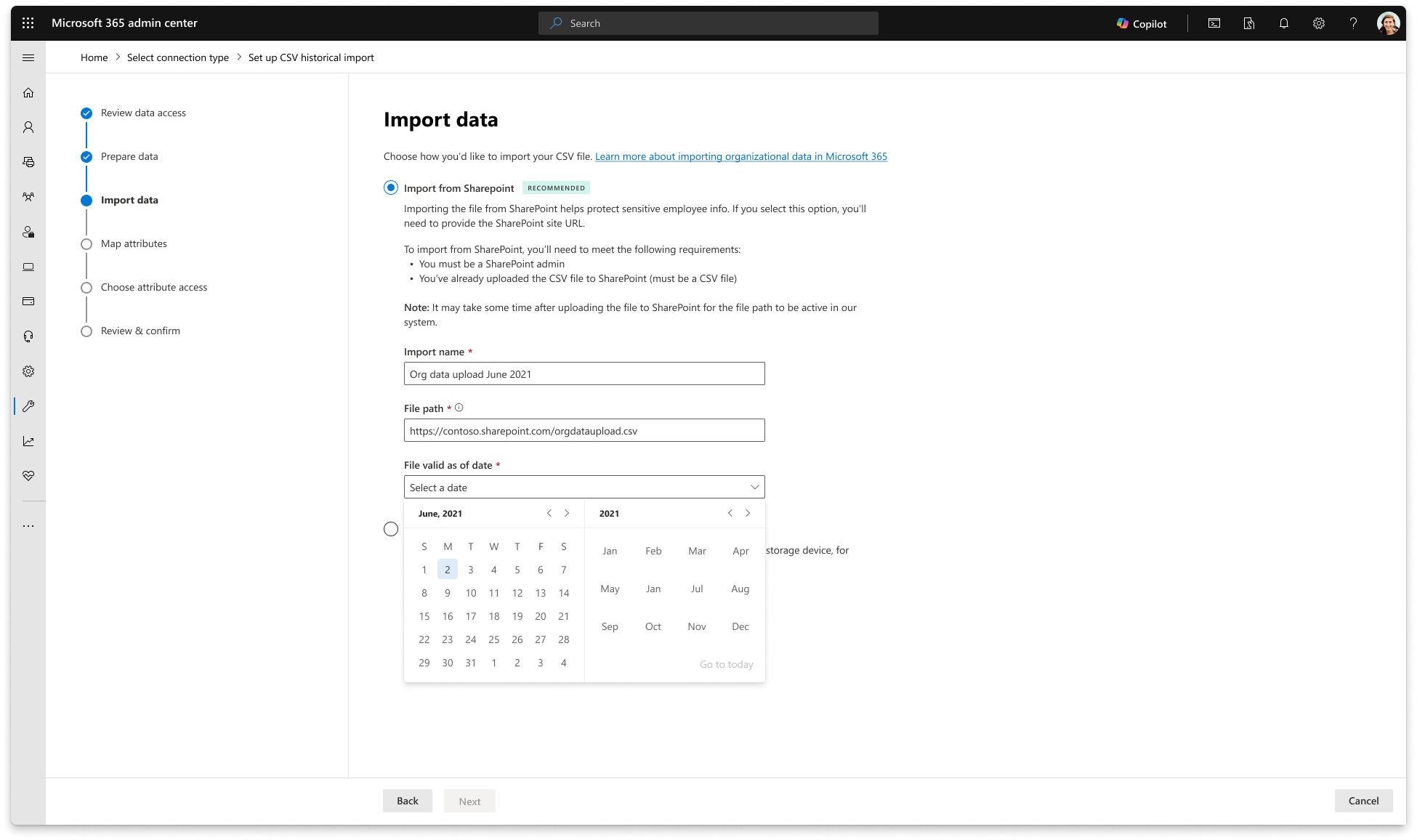 user settings