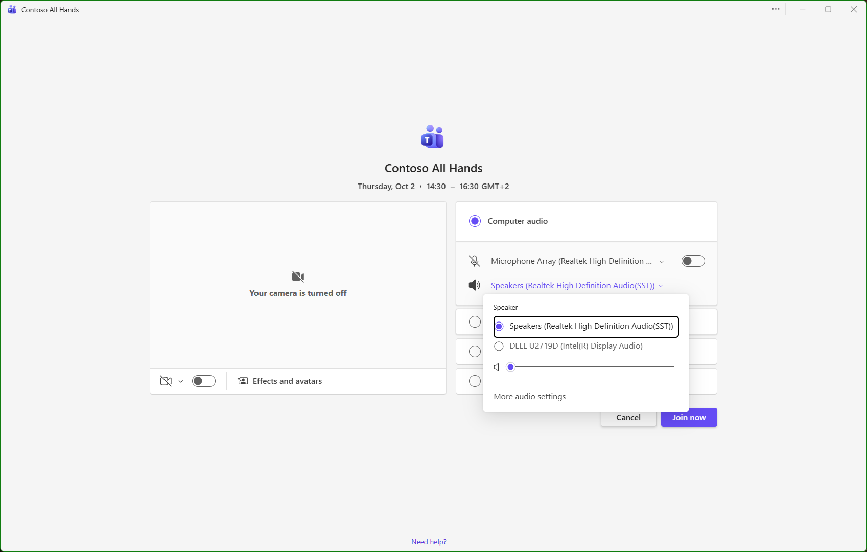 user settings