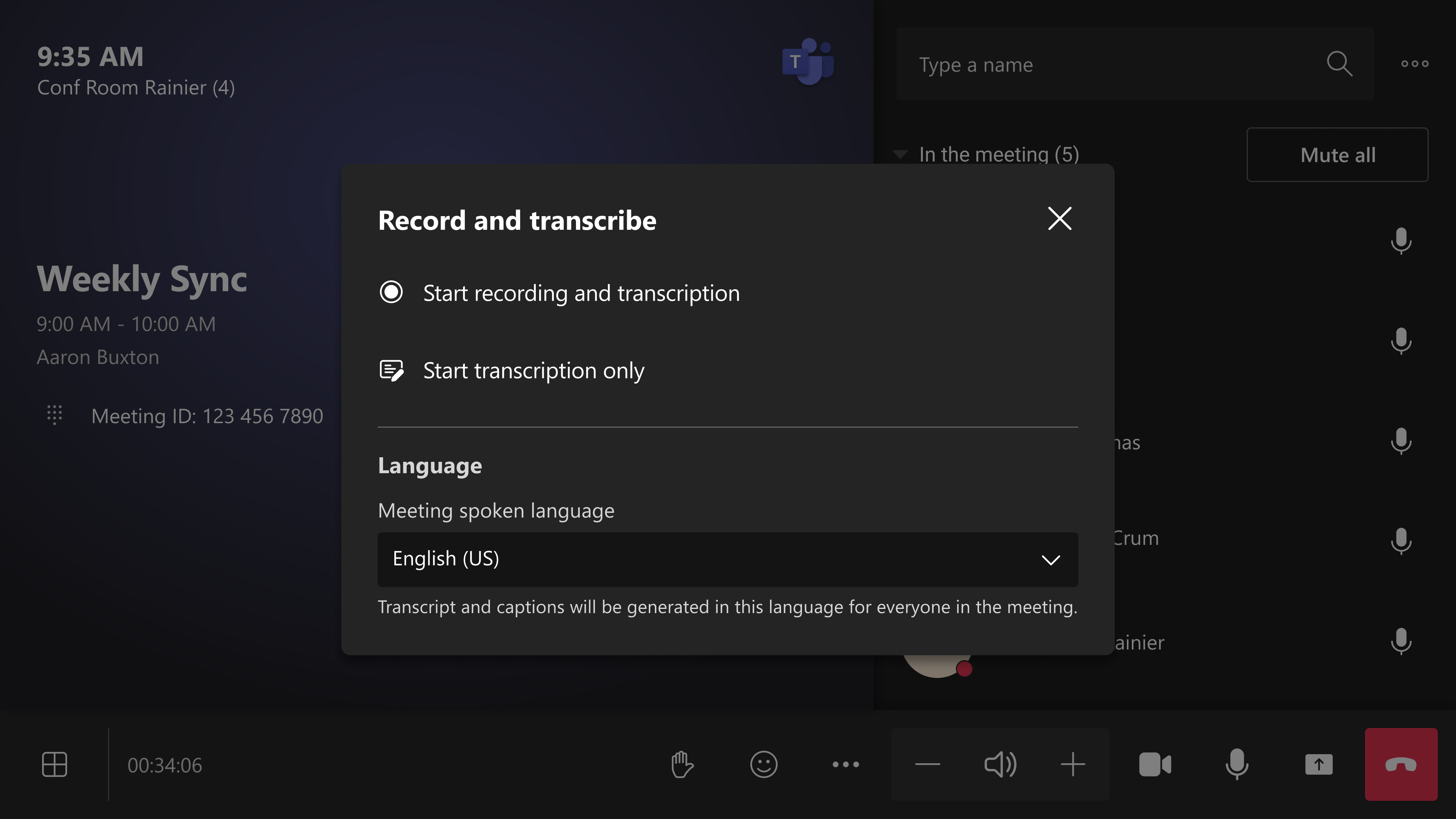 user settings