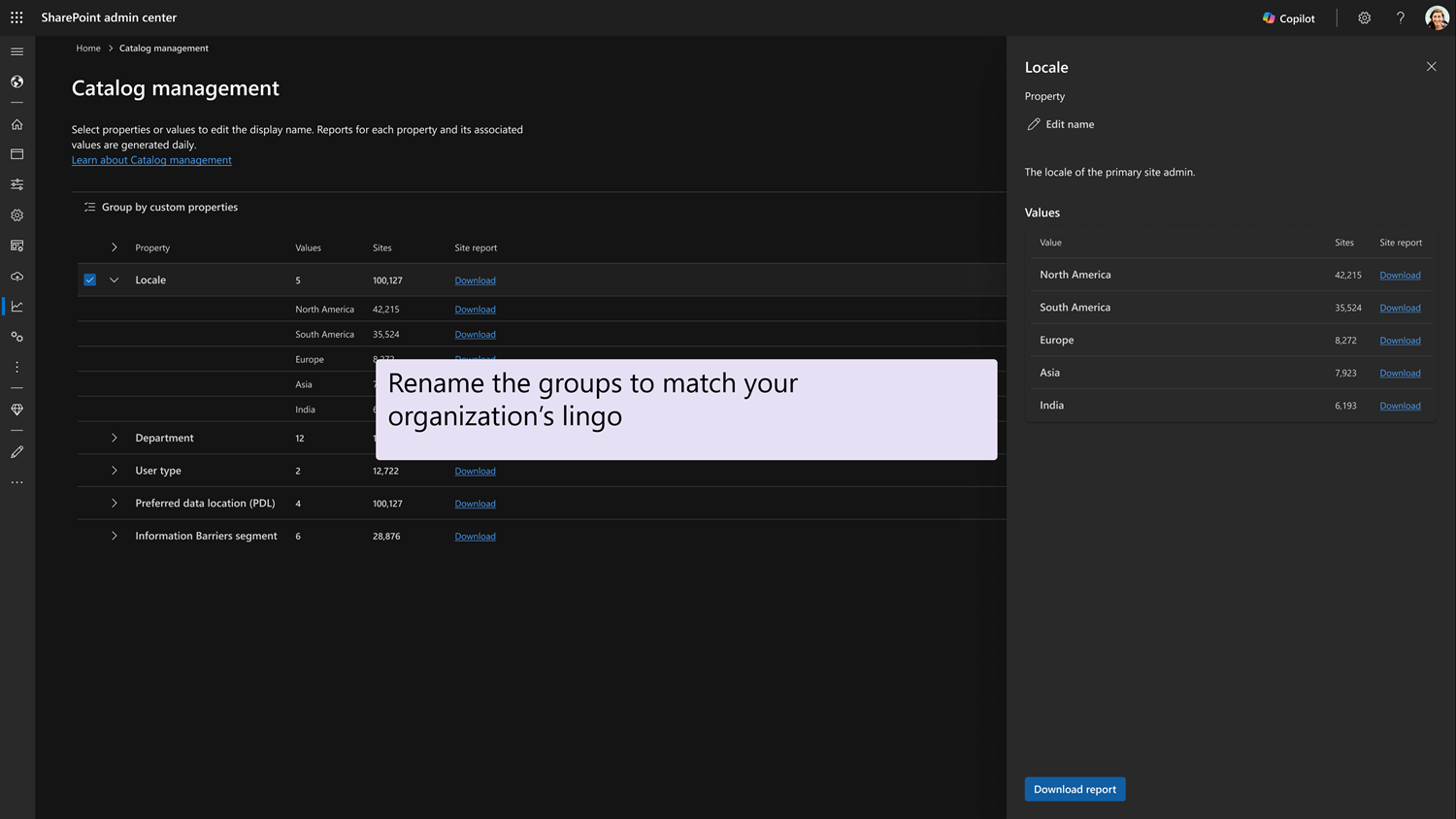 user settings