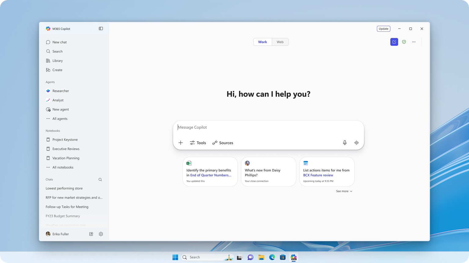 user settings