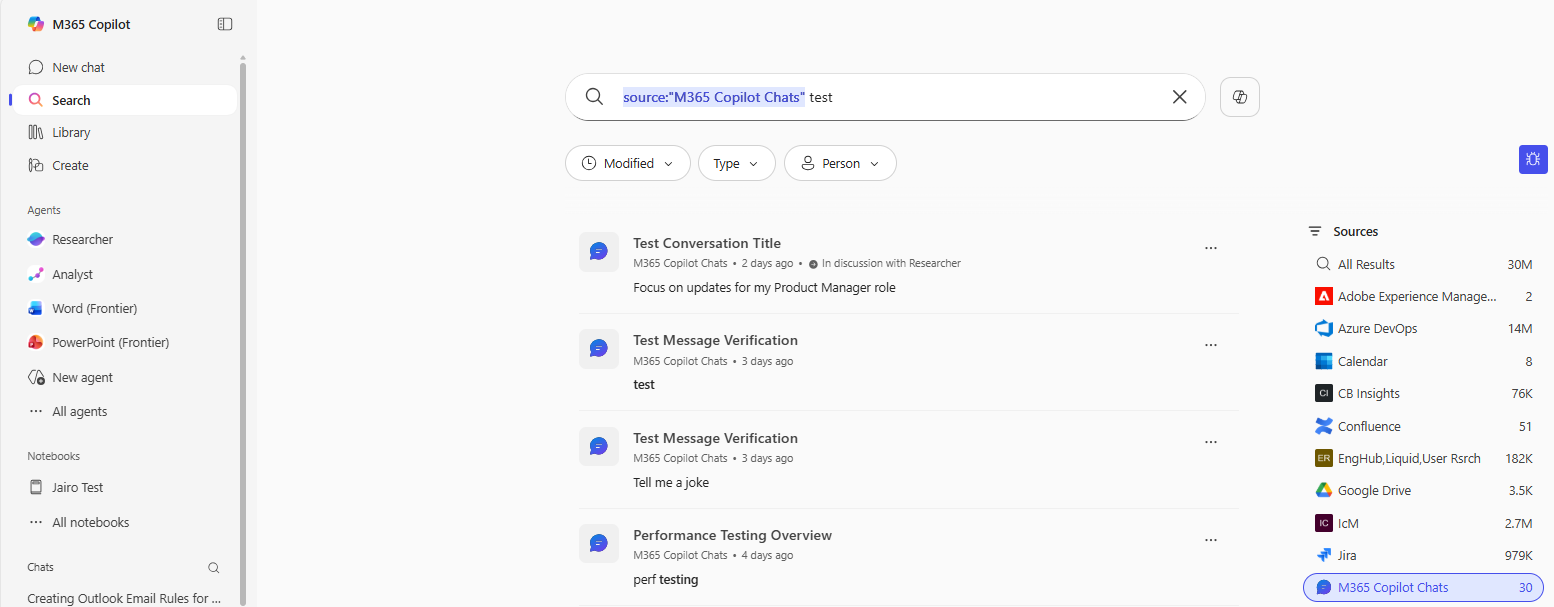 user settings