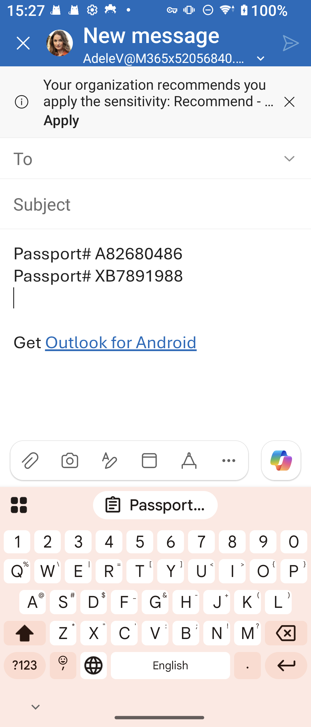 user settings