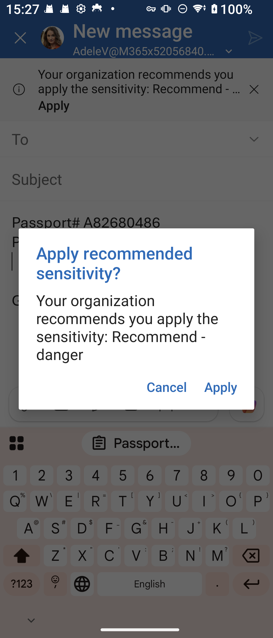 user settings