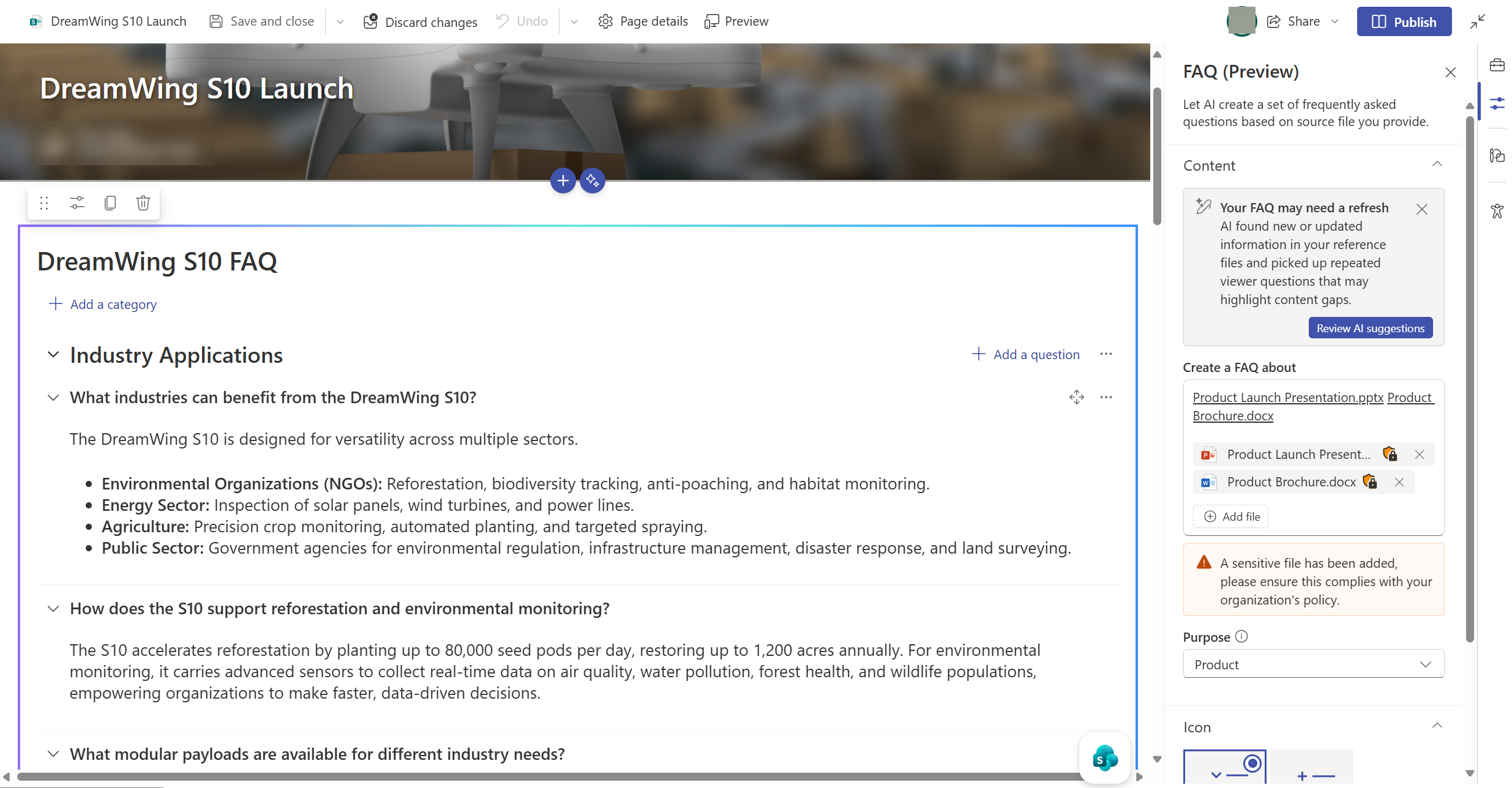user settings