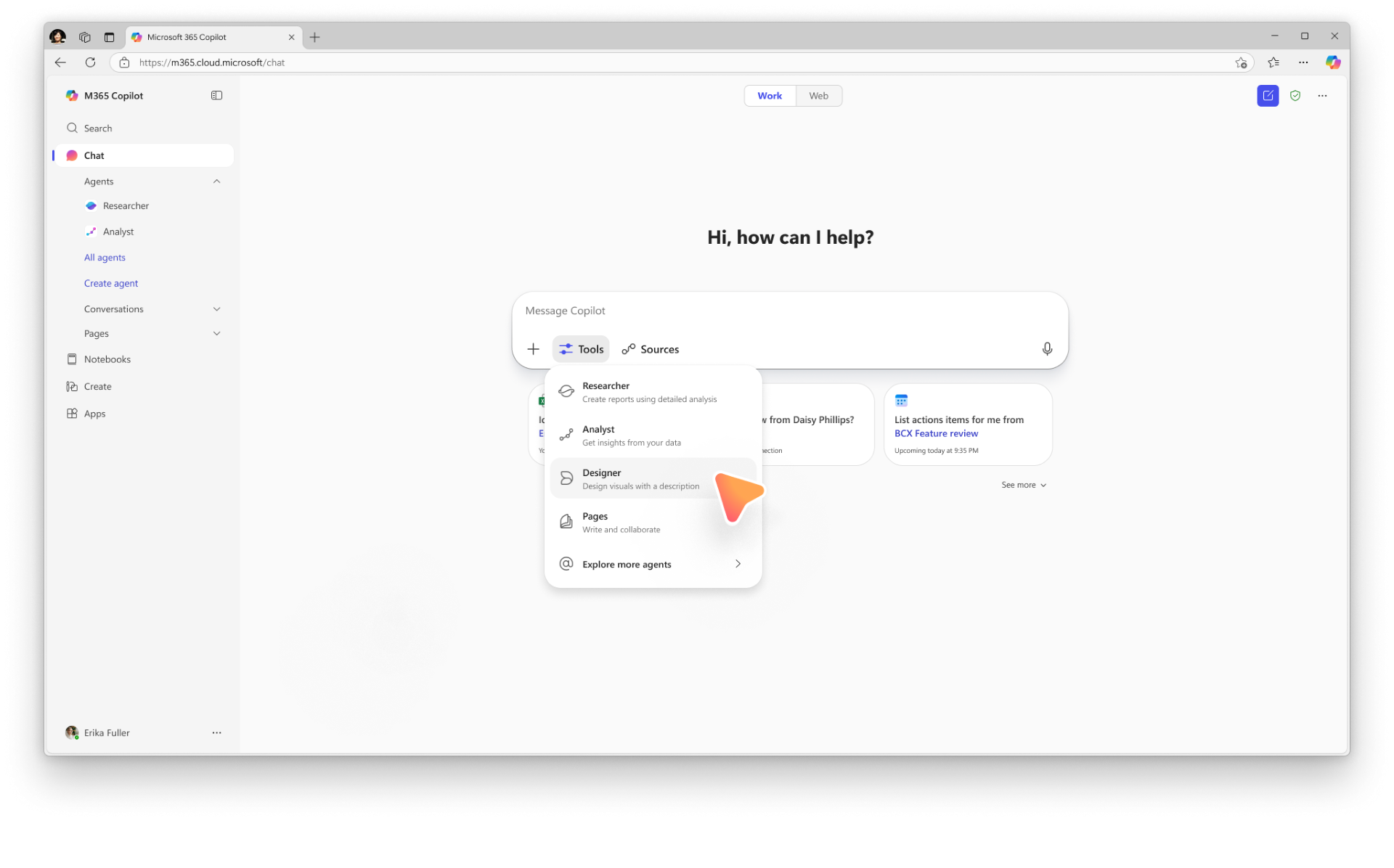 user settings