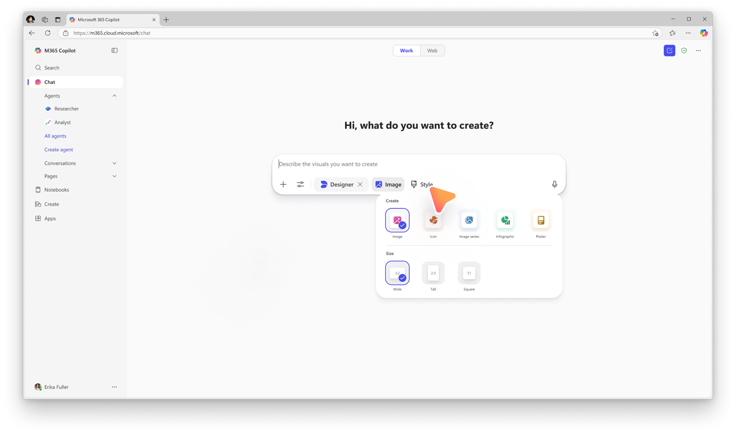 user settings