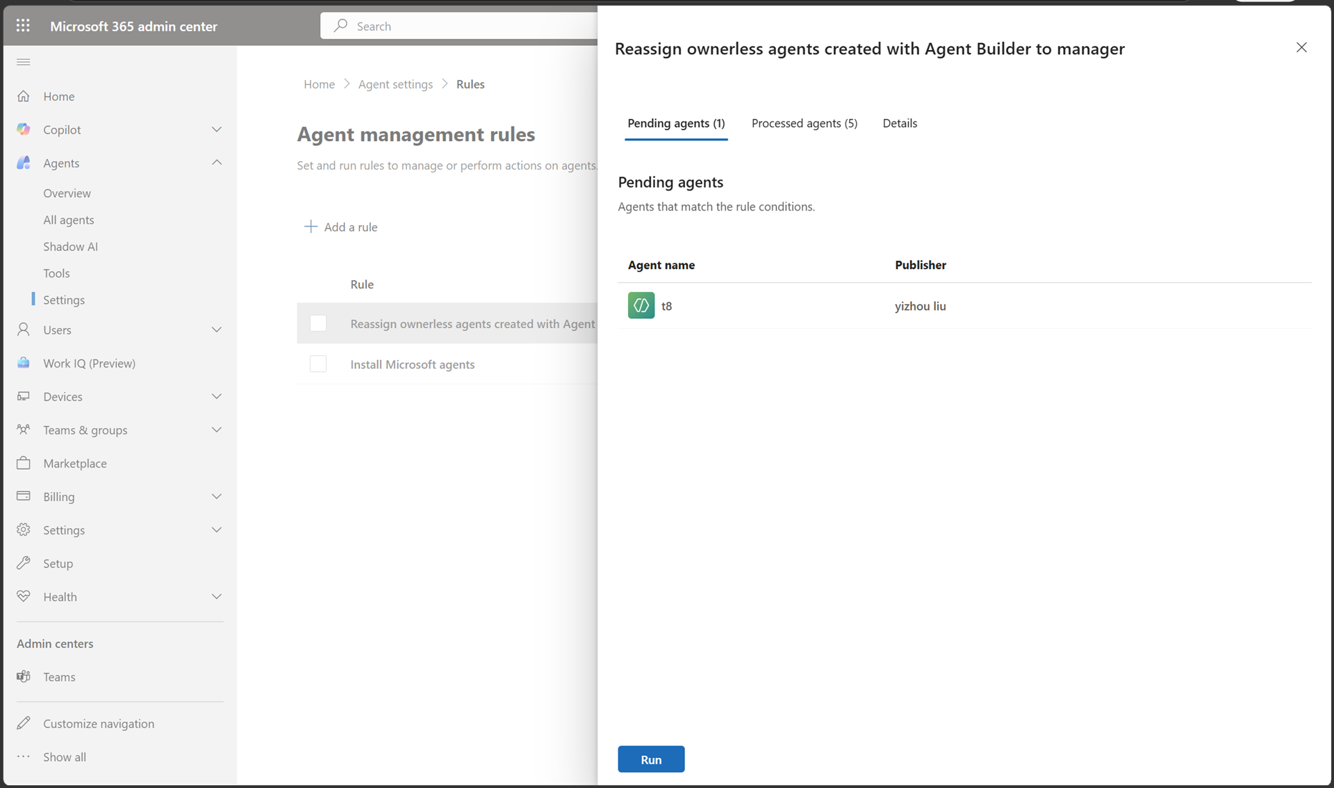 admin settings