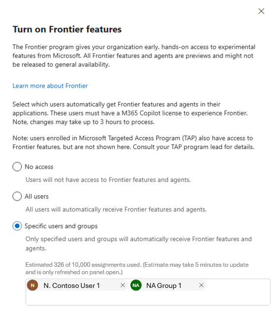 Frontier admin control.