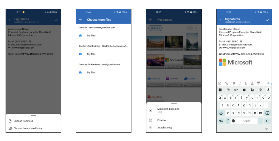 Screenshot der neuen Bildoption