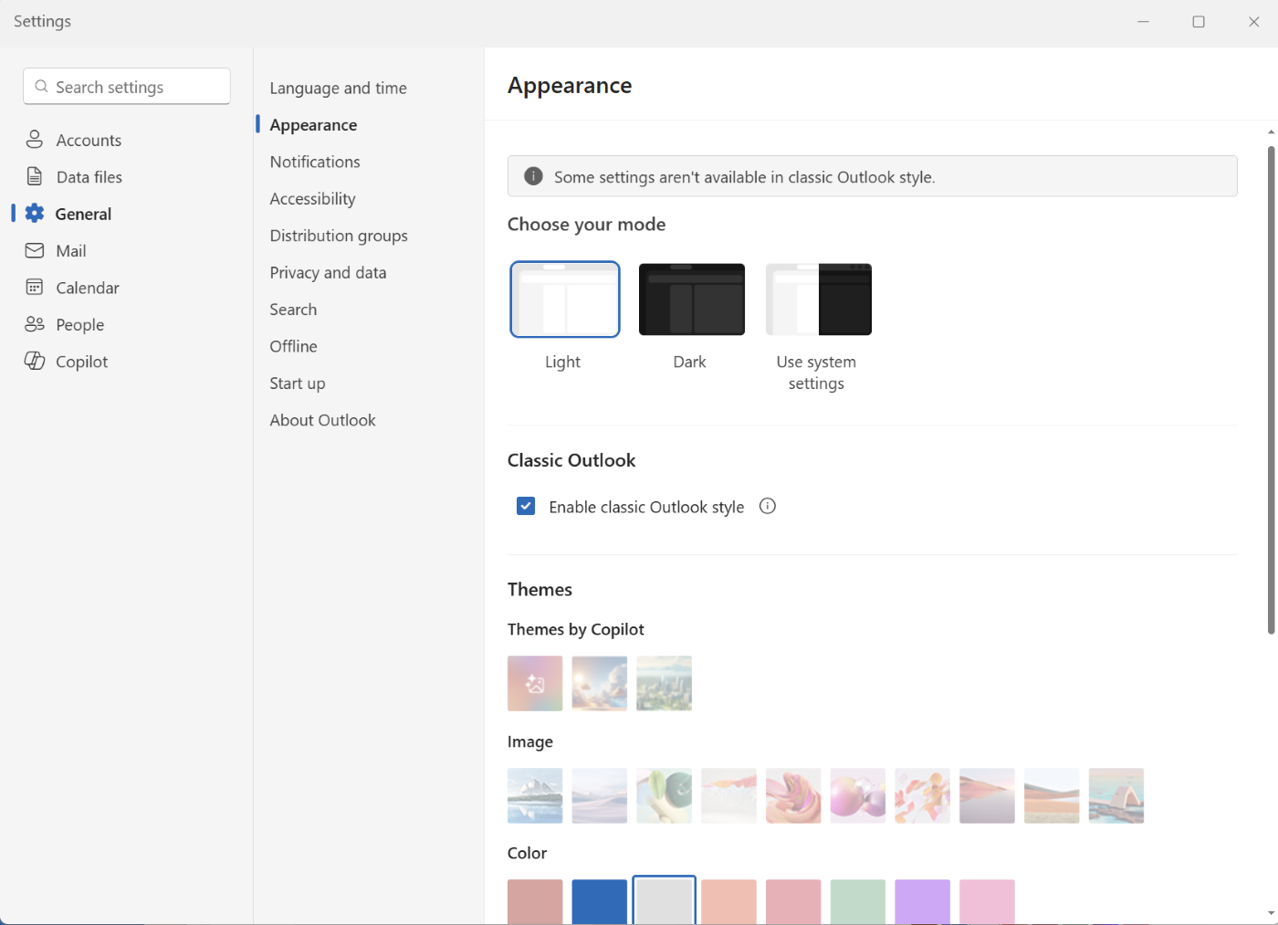 Screenshot Ansicht eingeschaltete Einstellung